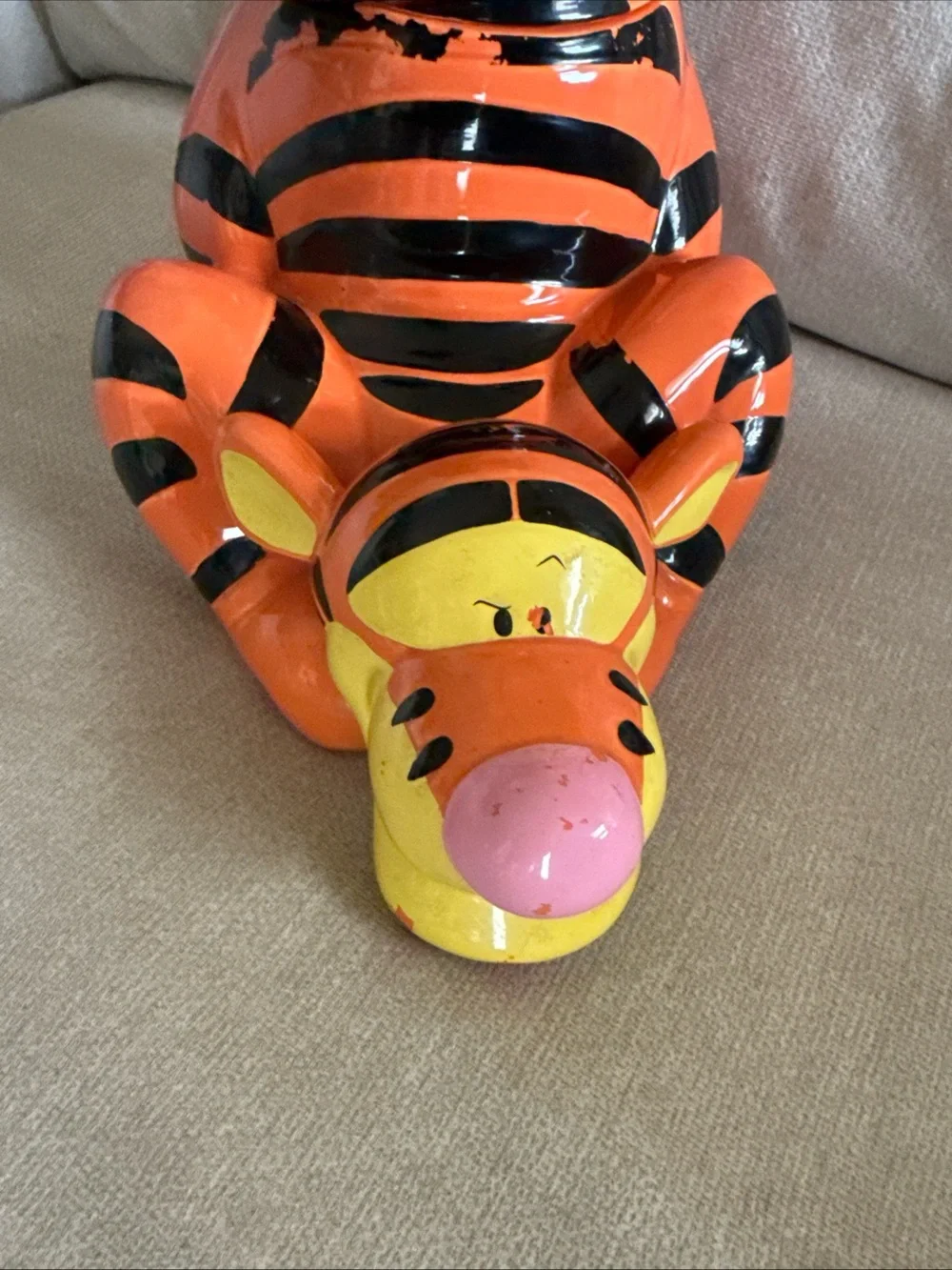 Disney Winnie The Pooh Tigger Cookie Jar 12”x9”x10” RARE!